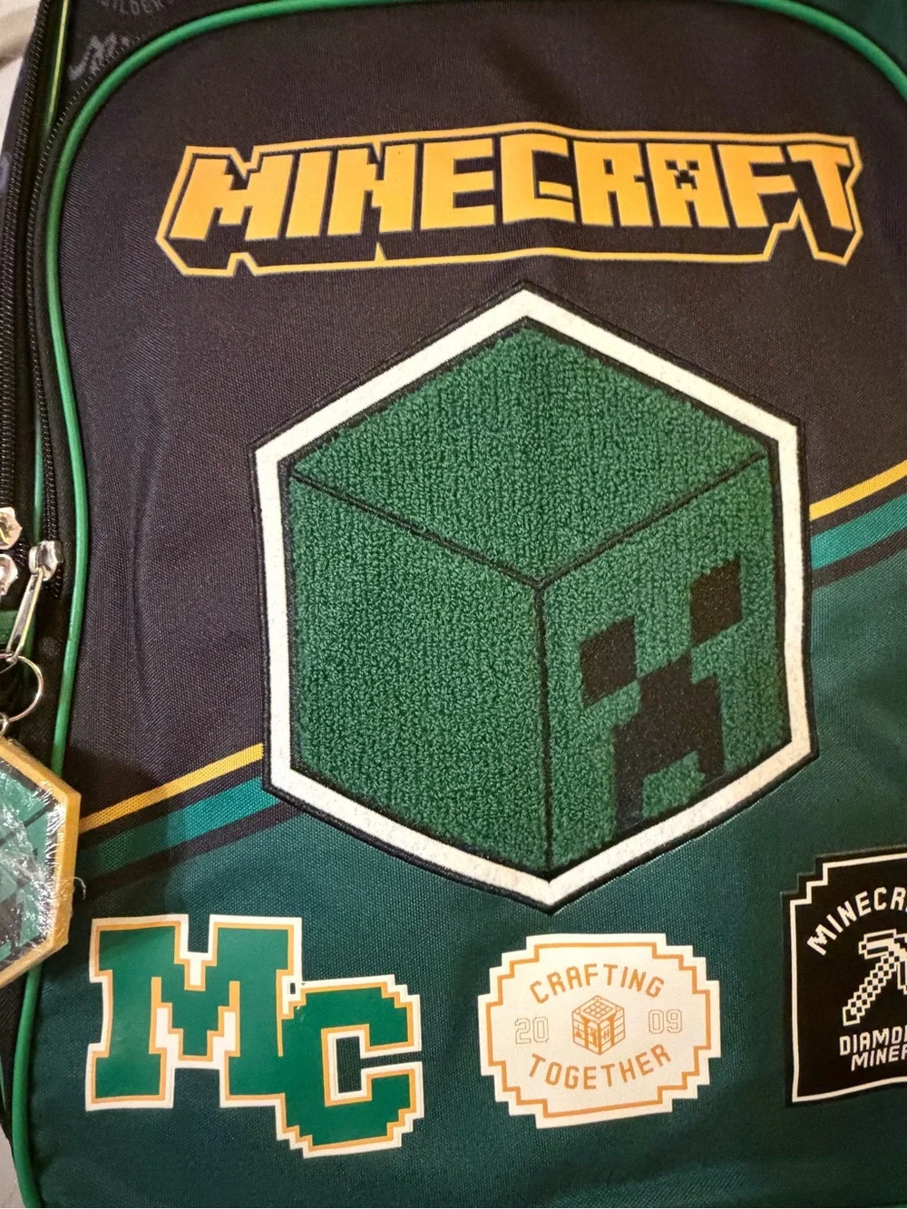Minecraft Kids Backpack 17Inch Adjustable Straps NWT
